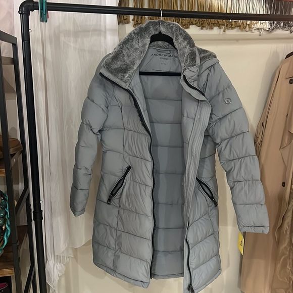 NWT Andrew Marc Ladies Long Stretch Parka SMALL - Picture 8 of 8